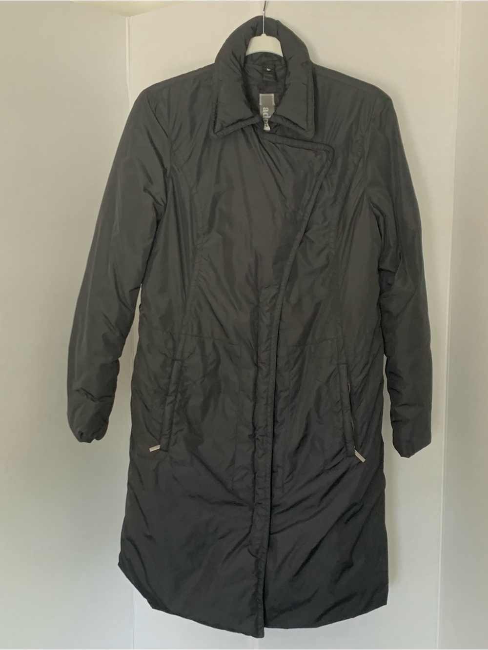 Italian Women's Black Long Puffer Coat by ADD